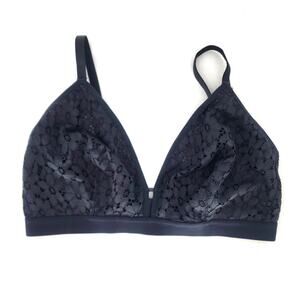 LIVELY Lace Triangle Bralette – Deep Blue – Size 3 (Medium / 34C–34D, 36A–36B)